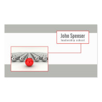 Leadership school business card business cards