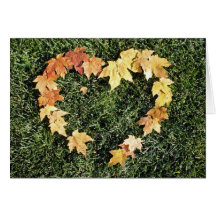 Leaf Heart Greeting Card
