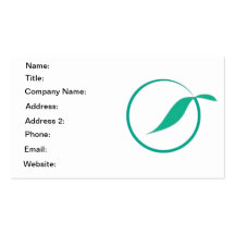 Leaf Symbol Business Card