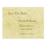 Leafy Flourish Crackled Save The Date postcards