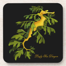 Leafy Sea Dragon Art Cork Coaster