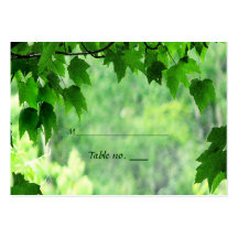 Leafy Wedding Table Place Card Business Card Template