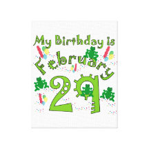 Leap Year Birthday Stretched Canvas Print