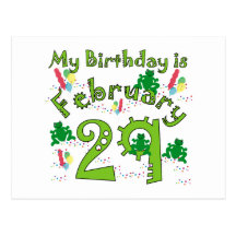 Leap Year Birthday Post Card