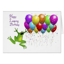 Leap Year Happy Birthday Greeting Card