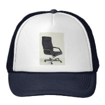 Leather and chrome executive chair hats