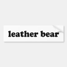 LEATHER BEAR BUMPER STICKERS