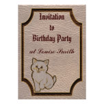 Leather-Look Kitten Soft Personalized Announcement