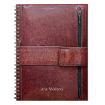 Leather Look Personal Organiser Effect Notebook