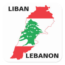 Lebanon Flag Map