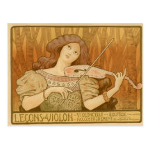 Lecons de Violon Post Card
