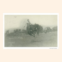 Lee Caldwell riding Flying Devil. posters