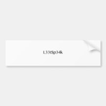 leet bumper sticker