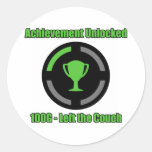 Left the Couch - Achievement Unlocked Round Sticker