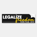 Legalise Freedom Bumper Stickers