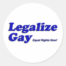 Legalise Gay Round Stickers