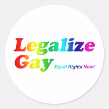 Legalise Gay Round Stickers