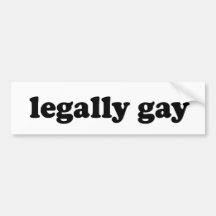 LEGALLY GAY BUMPER STICKER