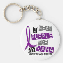 LEIOMYOSARCOMA I Wear Purple For My Nana 37 Keychain