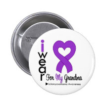 Leiomyosarcoma I Wear Purple Ribbon For My Grandma Pin