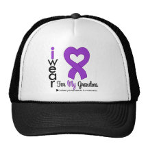 Leiomyosarcoma I Wear Purple Ribbon For My Grandma Mesh Hats