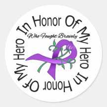 Leiomyosarcoma In Honour Of My Hero Round Stickers