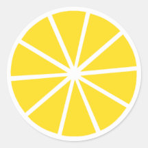 Lemon Round Stickers