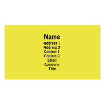 Lemon Yellow Business Card Templates