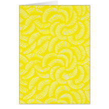 Lemon Yellow Japanese Tropical Fans Greeting Card