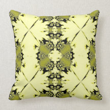 Lemon Yellow Lace American MoJo Pillow