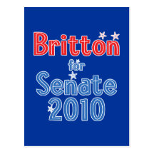 Len Britton for Senate 2010 Star Design Postcards