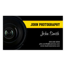Lens and Yellow Belt Photography business card