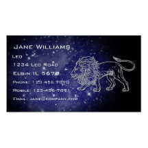 Leo Horoscope Business Cards