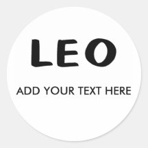 Leo Round Stickers