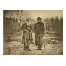 Leo Tolstoy and the author Maxim Gorky Post Cards