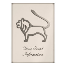 Leo Zodiac Star Sign In Light Silver Announcements