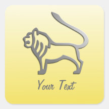 Leo Zodiac Star Sign In Light Silver Stickers