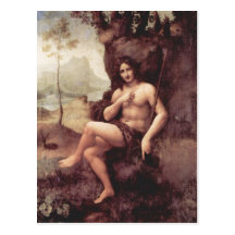 Leonardo da Vinci Bachus 1511-1515 Technique Holz  Post Cards