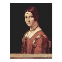 Leonardo da Vinci Portr?t einer jungen Frau (La be Post Card
