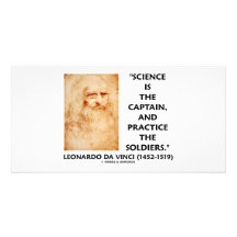 Leonardo da Vinci Science Captain Practice Soldier Photo Card Template