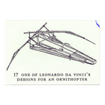 Leonardo da Vinci's designs for an Ornithopter posters
