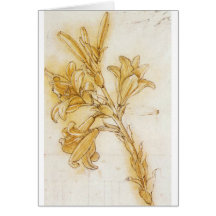 LeonardodaVinciLilydetail1 Greeting Cards