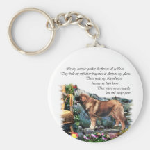 Leonberger Art Gifts Keychains