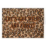Leopard Cheetah Animal Print Bachelorette Party Card