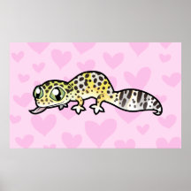 Leopard Gecko Love Poster