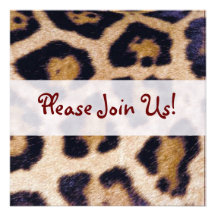 Leopard Print Big Cat Pattern Party Invitation