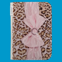 Leopard Print Bows Ribbon & Rhinestone Kindle Case caseable cases