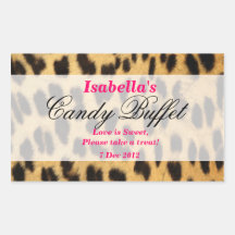 leopard print Candy Buffet Sticker