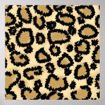 Leopard Print Pattern, Brown and Black.