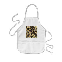 Leopard Print Pattern, Brown and Black. Apron